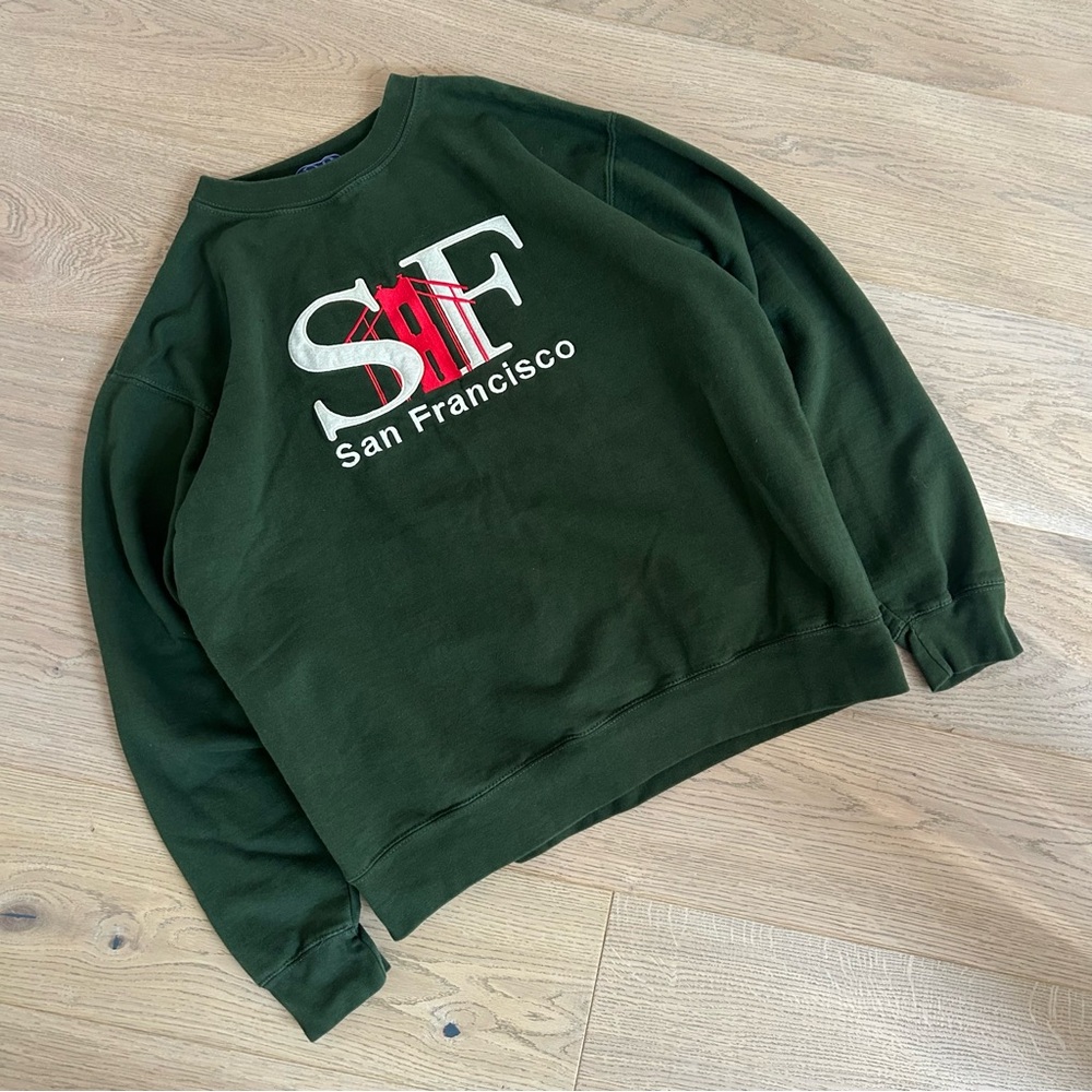 OP Forest Green San Francisco Crewneck Sweater